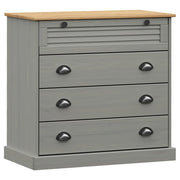 Cómoda VIGO madera maciza pino gris 80x40x76 cm V5766 Vetonek