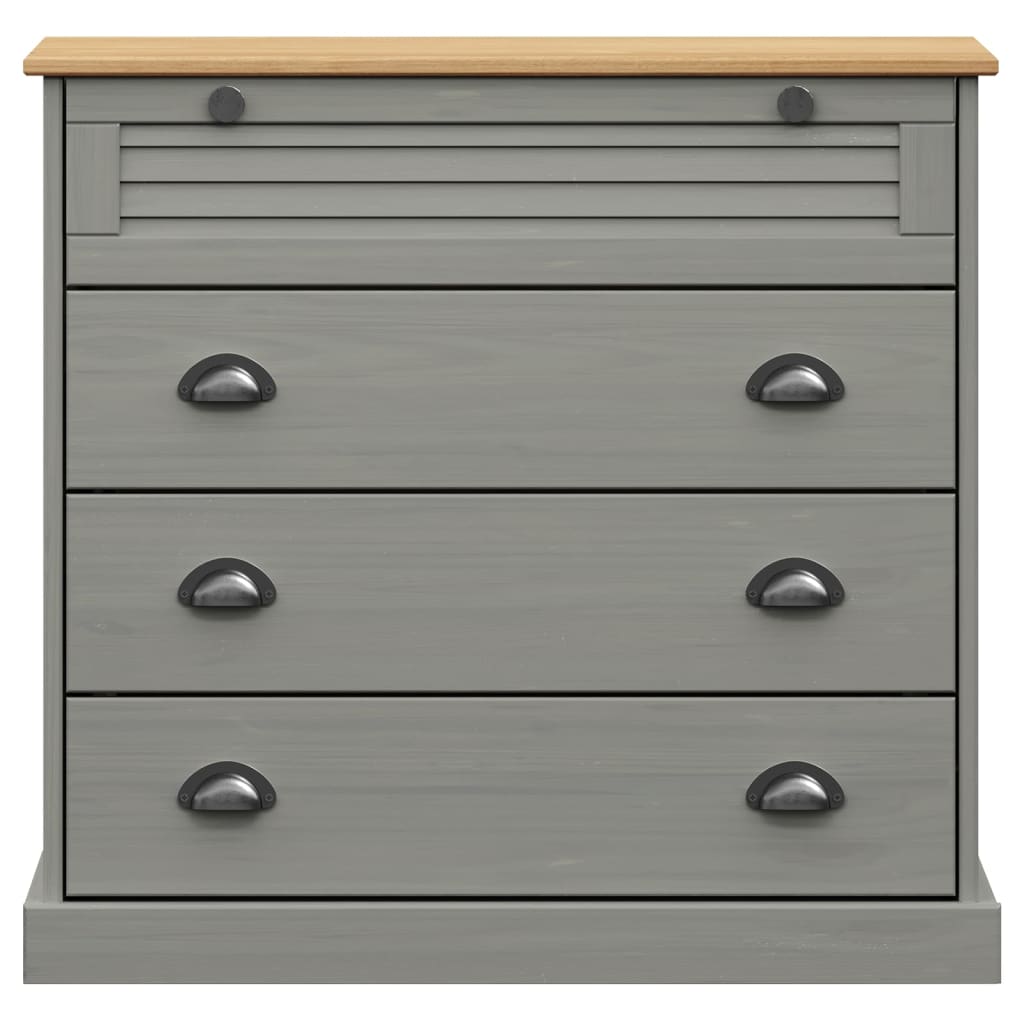 Cómoda VIGO madera maciza pino gris 80x40x76 cm V5766 Vetonek