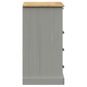 Cómoda VIGO madera maciza pino gris 80x40x76 cm V5766 Vetonek