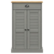 Zapatero vigo madera maciza de pino gris 60x35x96 cm v5827 - Vetonek