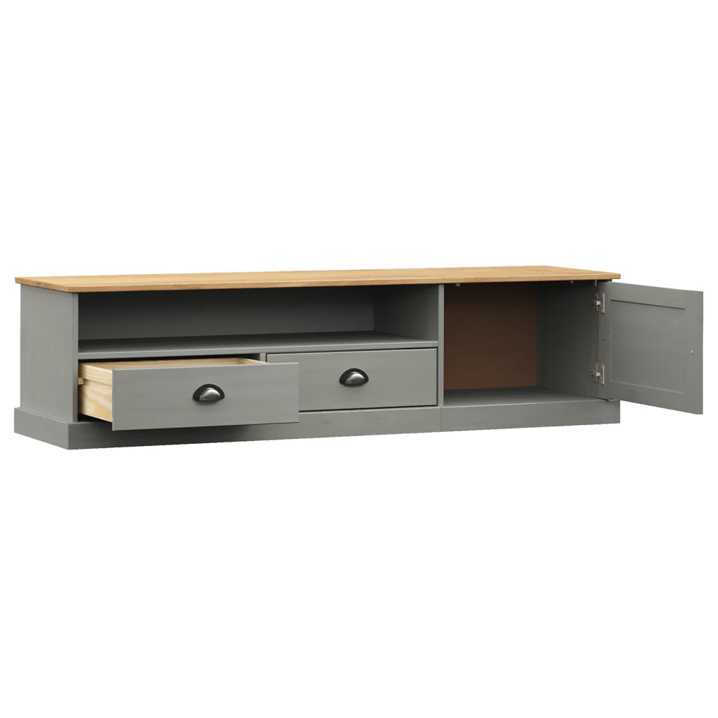 TV furniture Vigo Maciza wood of gray pine 156x40x40 cm v74