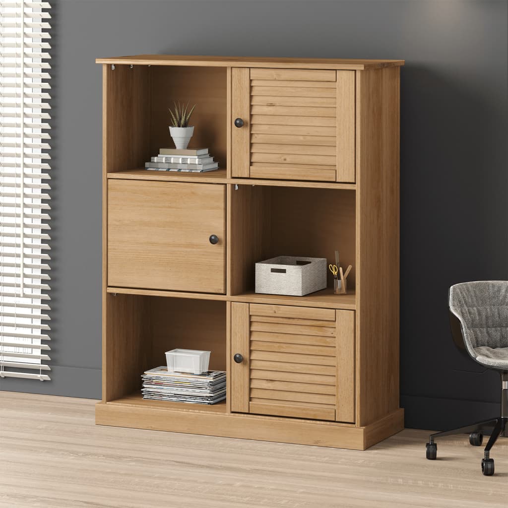 Vetonek Librería VIGO madera maciza de pino 90x35x114,5 cm