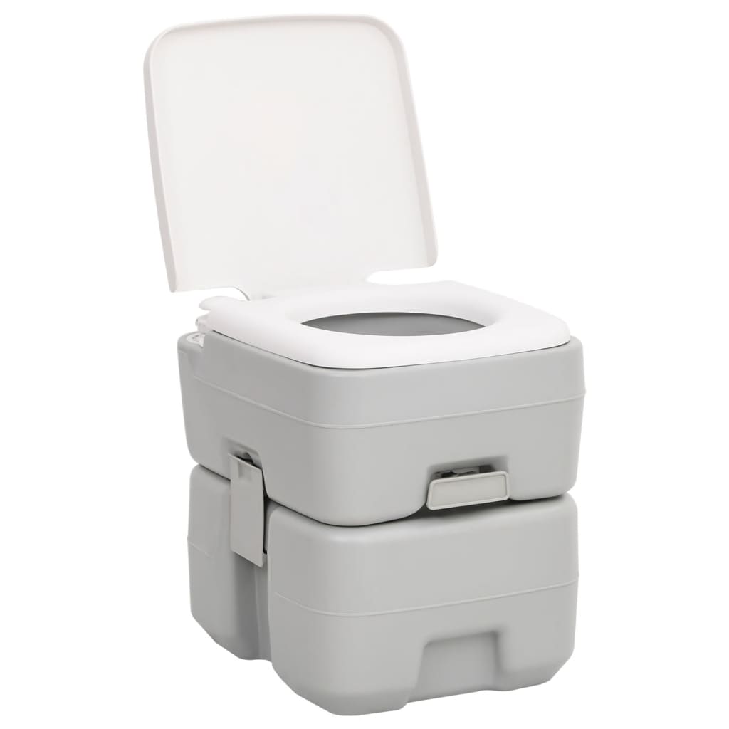 Juego de inodoro con lavabo portátil para camping vidaXL