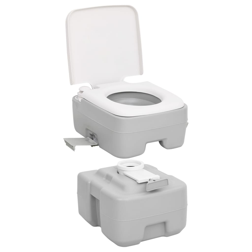 Juego de inodoro con lavabo portátil para camping vidaXL