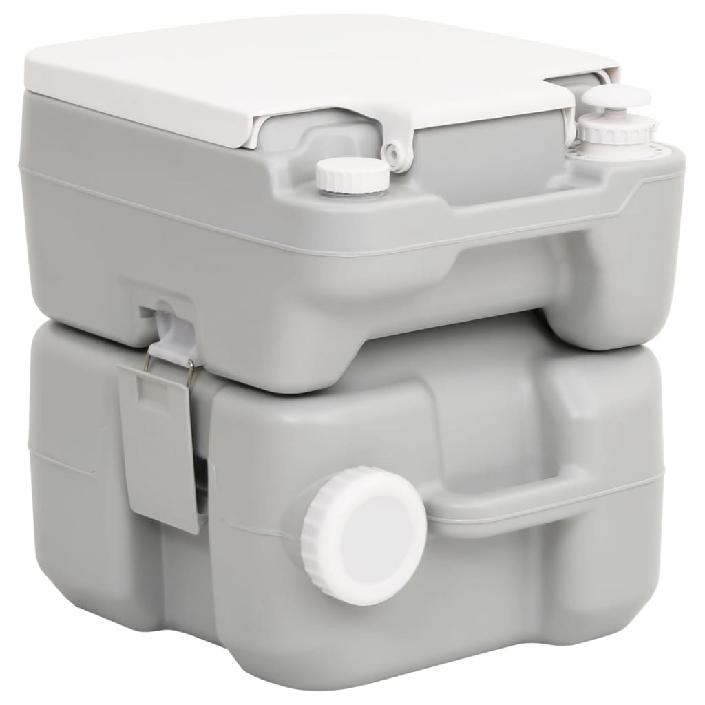 Juego de inodoro con lavabo portátil para camping vidaXL