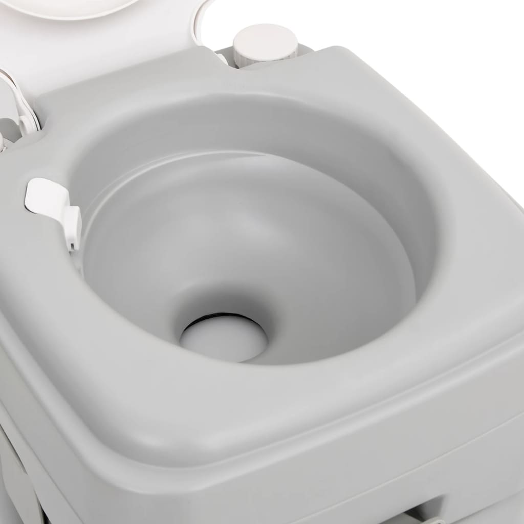 Juego de inodoro con lavabo portátil para camping vidaXL