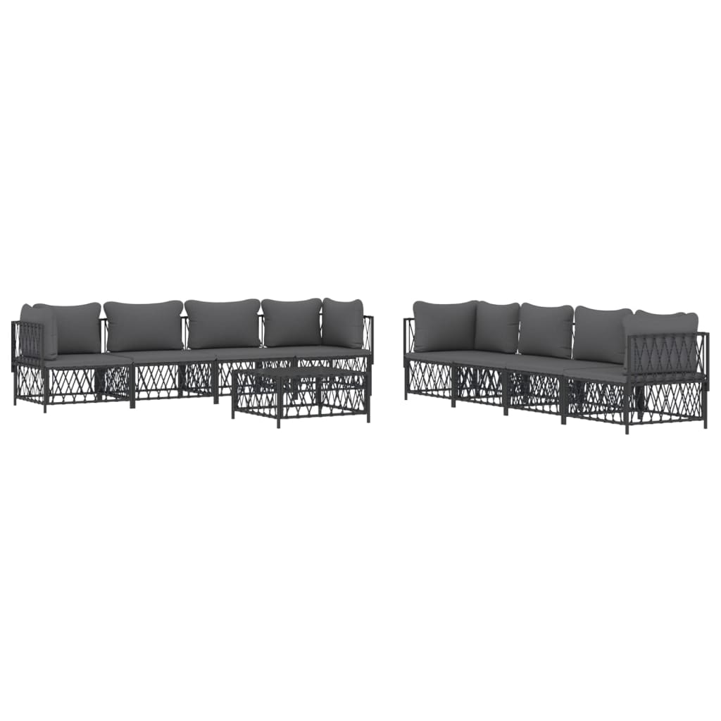 Game Garden Furniture 9 PCA e Cushes Grey Steel Antracita