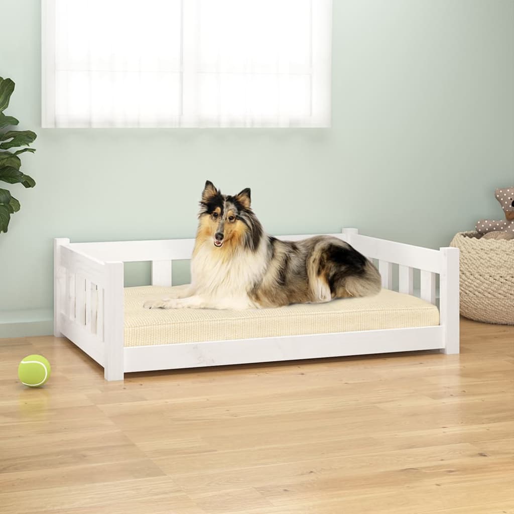 Dog bed solid white pine wood 95.5x65.5x28 cm v2412 Vetonek