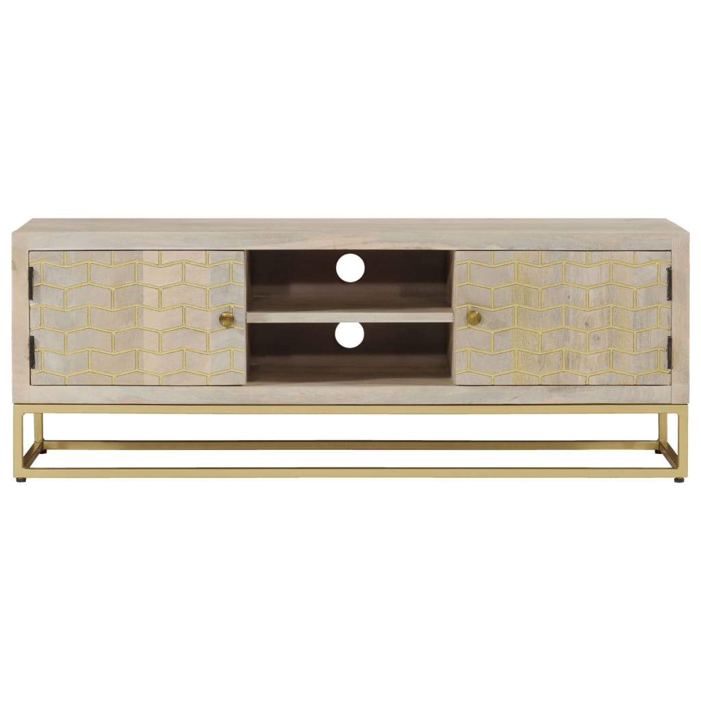 TV furniture solid wood of bleached mango 110x30x40 cm