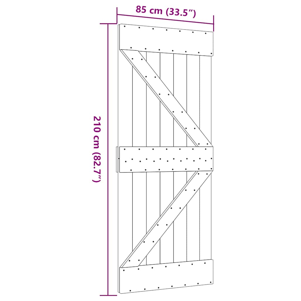 Narvik Door Maciza Wood Pino 85x210 cm