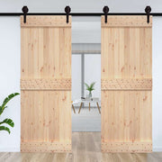 Puerta NARVIK madera maciza pino interior, diseño robusto y acabado natural - Vetonek