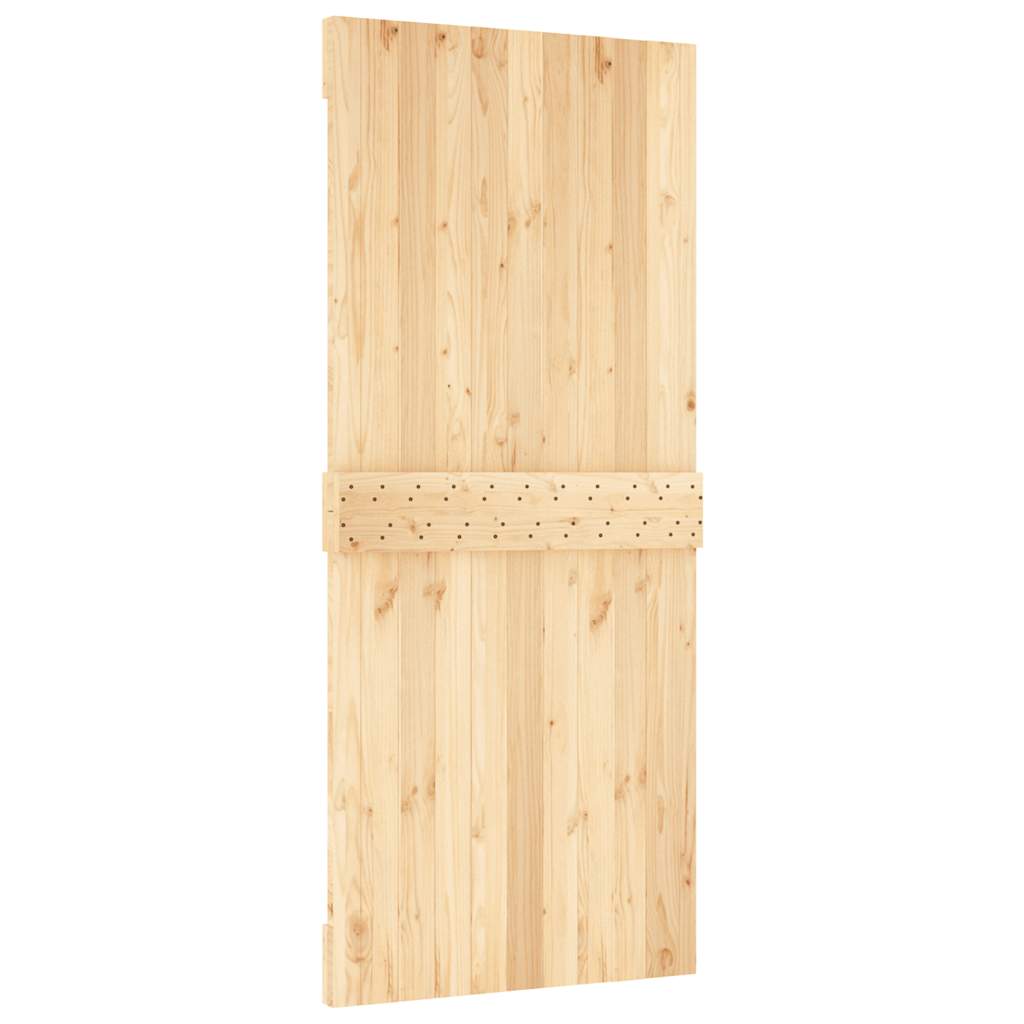 Puerta NARVIK madera maciza pino interior, diseño robusto y acabado natural - Vetonek