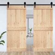 Puerta NARVIK madera maciza pino interior, diseño robusto y acabado natural - Vetonek