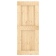 Puerta NARVIK madera maciza pino interior, diseño robusto y acabado natural - Vetonek