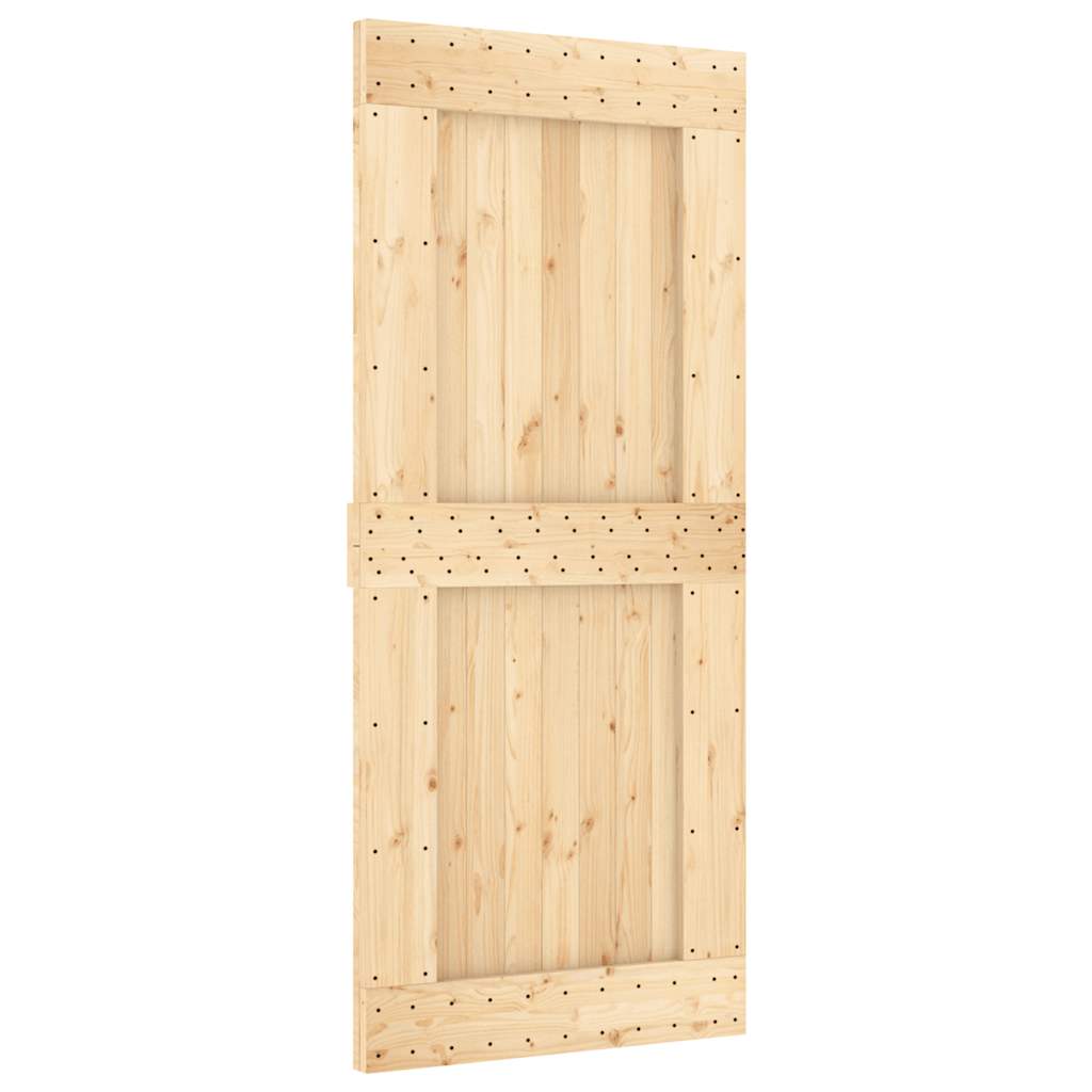 Puerta NARVIK madera maciza pino interior, diseño robusto y acabado natural - Vetonek