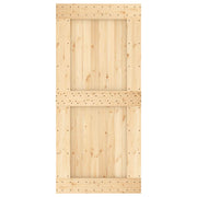 Puerta NARVIK madera maciza pino interior, diseño robusto y acabado natural - Vetonek