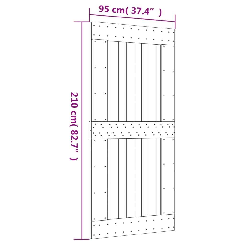 Narvik Door Maciza Wood Pine 95x210 cm