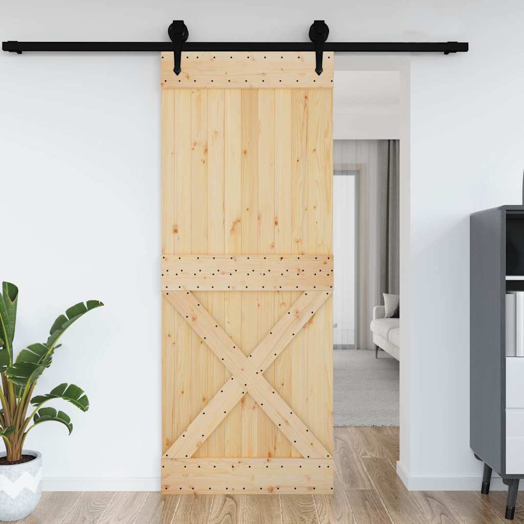 Puerta narvik madera maciza pino 90x210 cm v4775 Vetonek