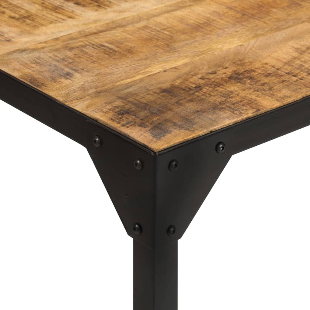 Mesa de comedor madera maciza de mango 110x110x76 cm V09