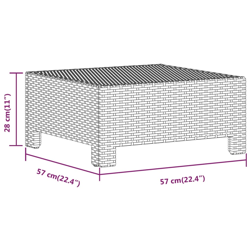 Set de muebles de jardín 5 pzas y cojines ratán sintético gris vidaXL