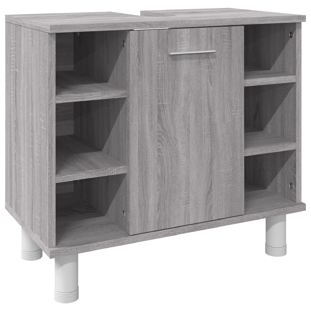 Set de muebles de baño 3 pzas madera gris Nexus - Vetonek