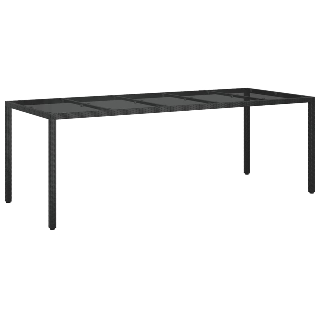 Set de comedor jardín 11 pzas con cojines ratán sintético negro vidaXL