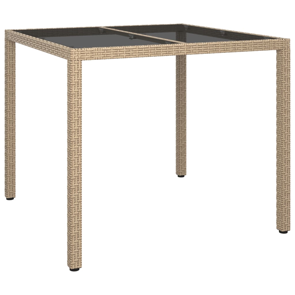 Set comedor de jardín 5 pzas con cojines ratán sintético beige vidaXL