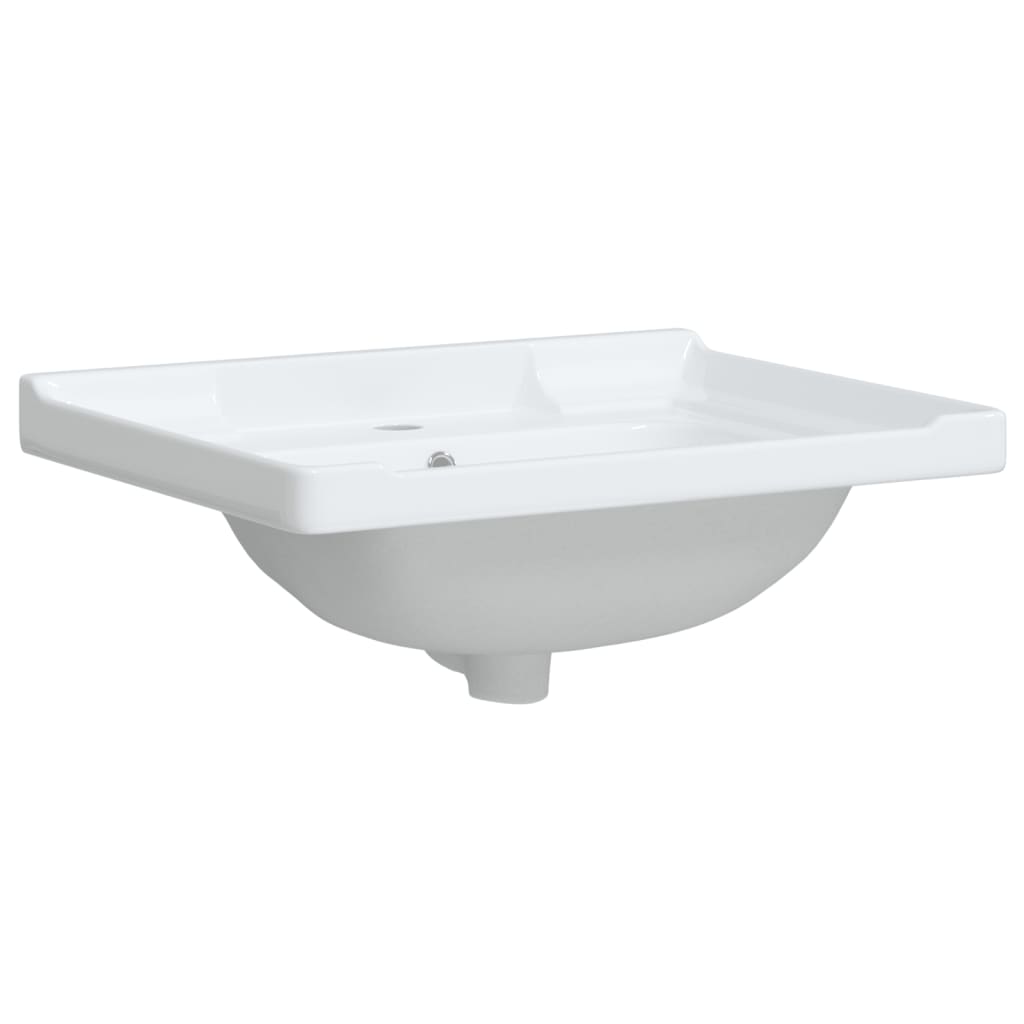 Lavabo de baño rectangular cerámica blanco 61x48x23 cm V04