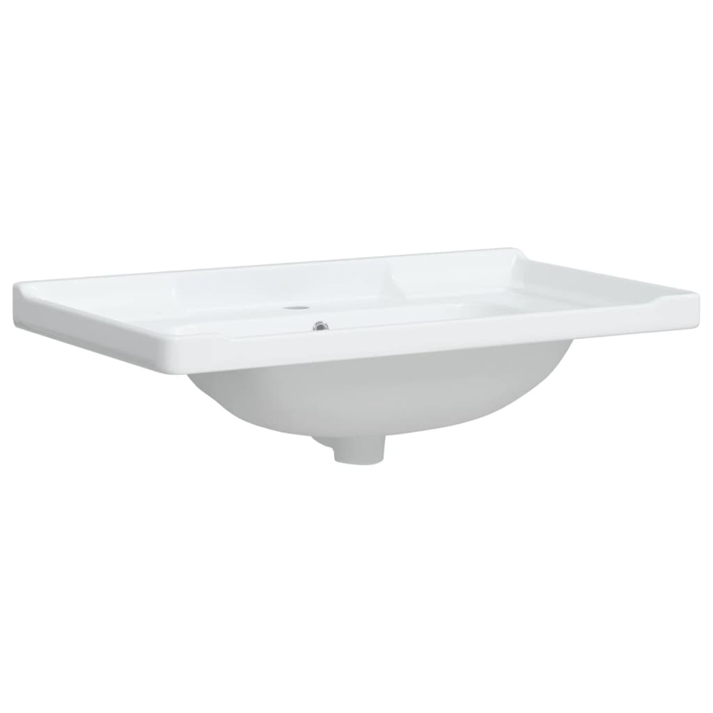 Lavabo de baño rectangular cerámica blanco 81x48x23 cm V06