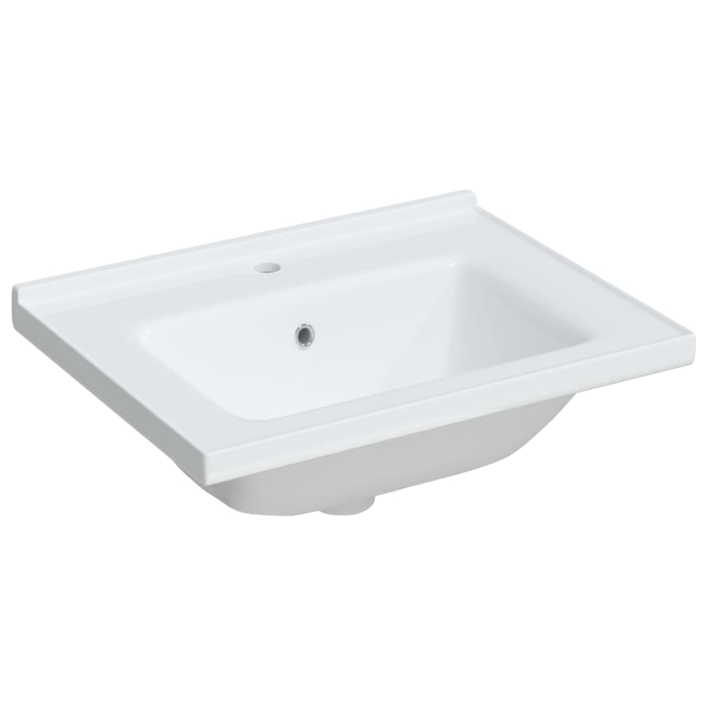 Lavabo de baño rectangular cerámica blanco 61x48x19,5 cm