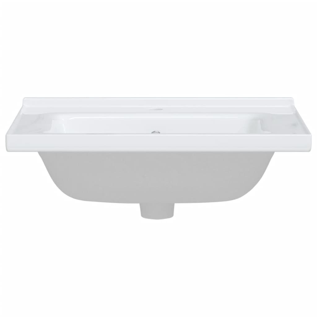 Lavabo de baño rectangular cerámica blanco 61x48x19,5 cm vidaXL