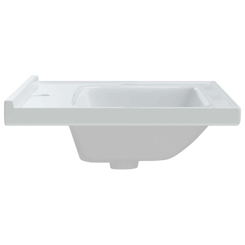 Lavabo de baño rectangular cerámica blanco 61x48x19,5 cm vidaXL