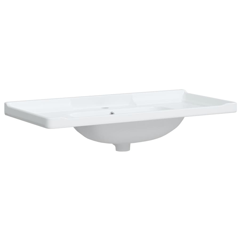 Lavabo de baño rectangular cerámica blanco 71x48x19,5 cm V10