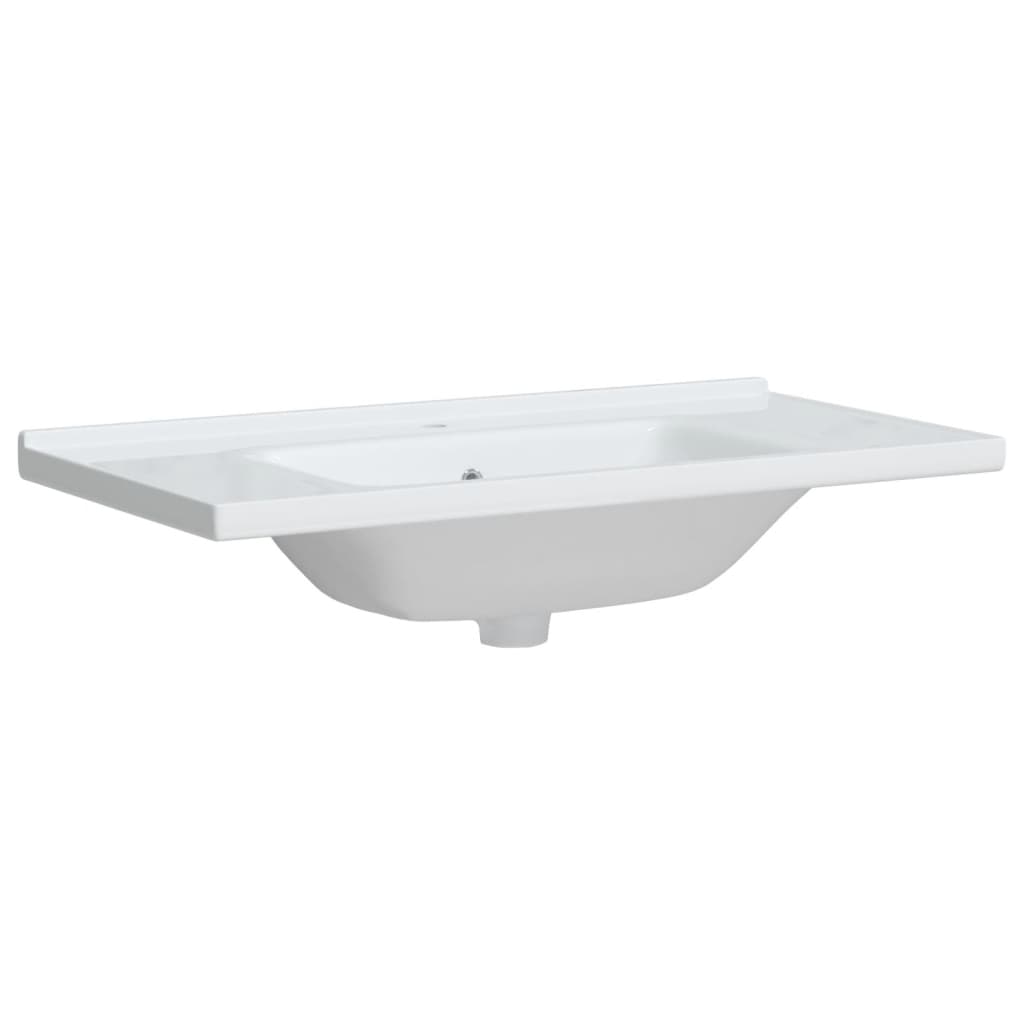 Lavabo de baño rectangular cerámica blanco 91,5x48x19,5 cm V12