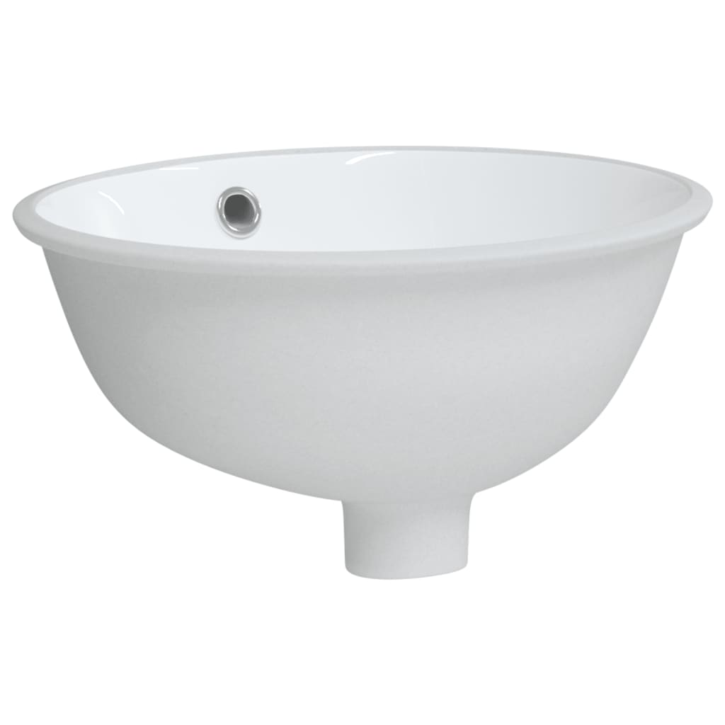 Lavabo de baño ovalado cerámica blanco 33x29x16,5 cm - Vetonek