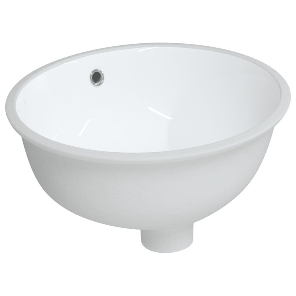 Banheira oval Bathroome Cerâmica branca 37x31x17.5 cm