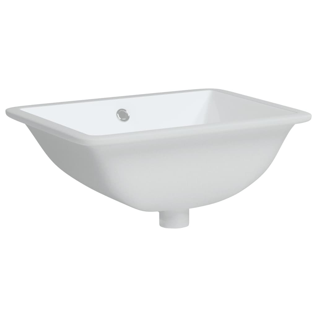 Lavabo de baño rectangular cerámica blanco 47,5x35x19,5 cm - Vetonek