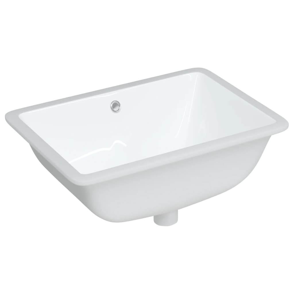 Lavabo de baño rectangular cerámica blanco 55,5x37,5x19 cm