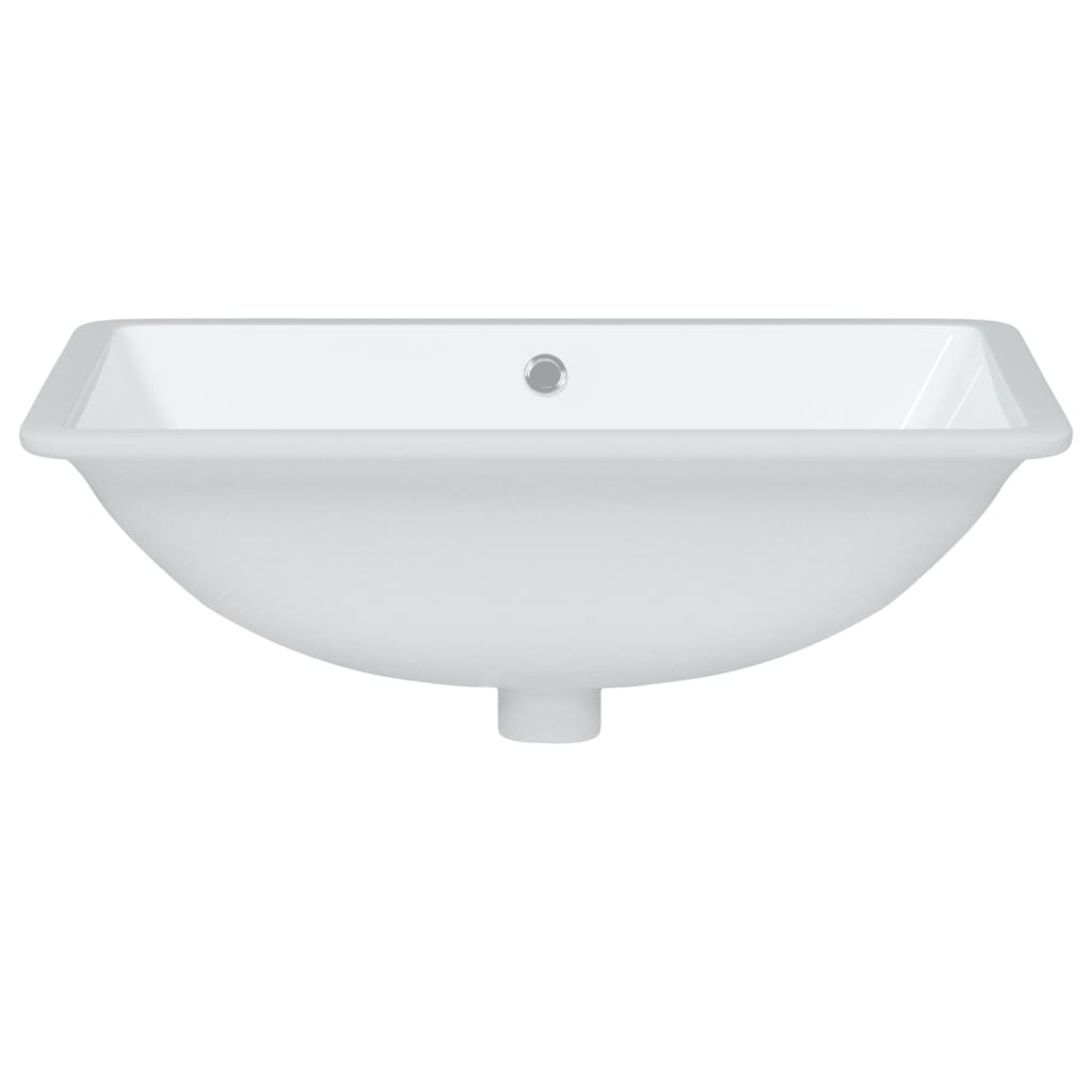 Lavabo de baño rectangular cerámica blanco 60x40x21 cm vidaXL