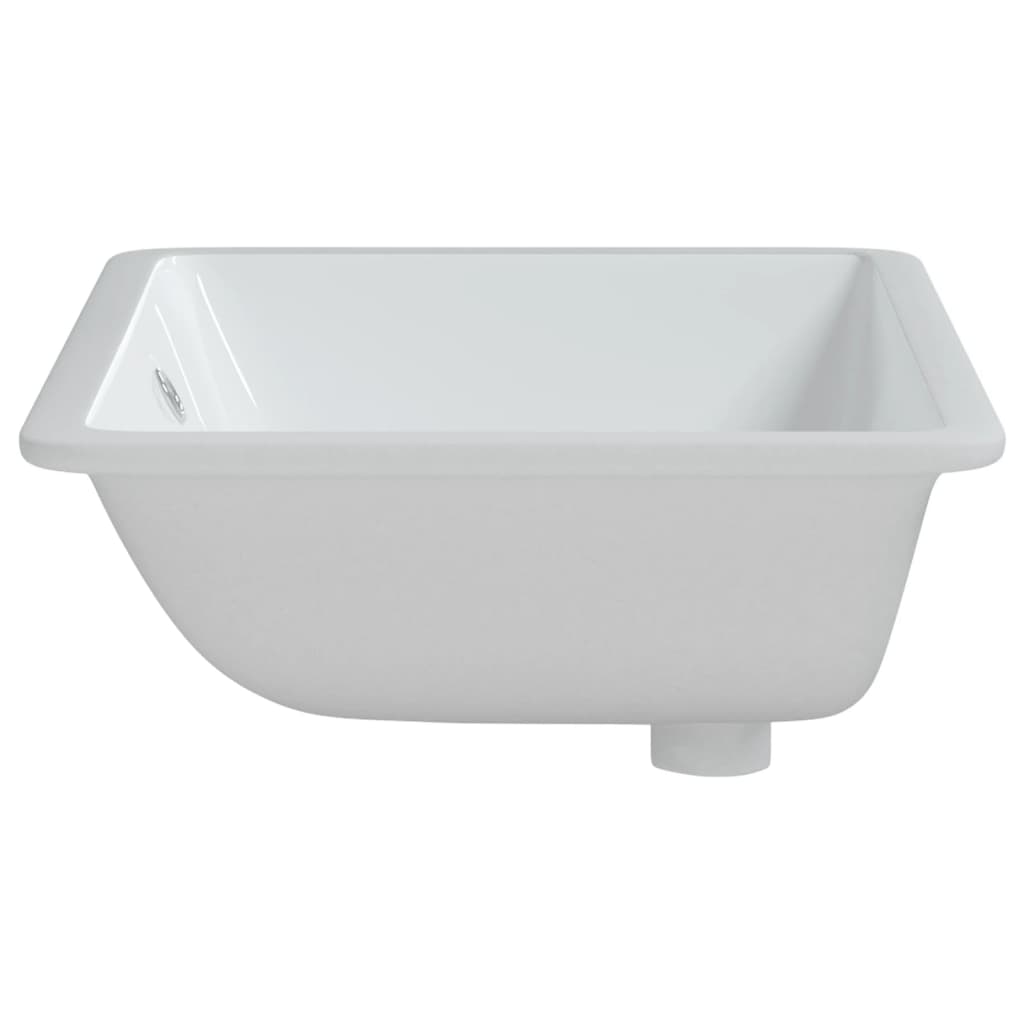 Lavabo de baño rectangular cerámica blanco 60x40x21 cm vidaXL