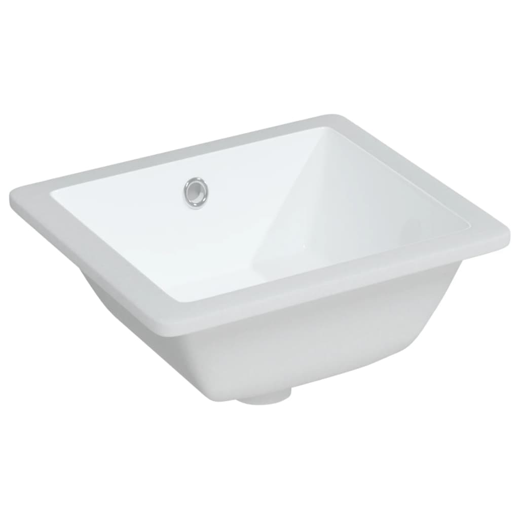 Lavabo de baño rectangular cerámica blanco 36x31,5x16,5 cm - Vetonek