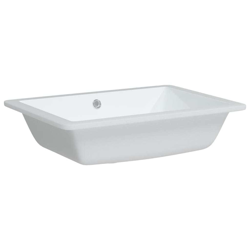 Lavabo de baño rectangular cerámica blanco 55,5x40x18,5 cm - Vetonek