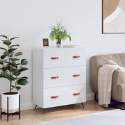 Cómoda madera de ingeniería blanco brillo 69,5x34x90 cm v4255 Vetonek