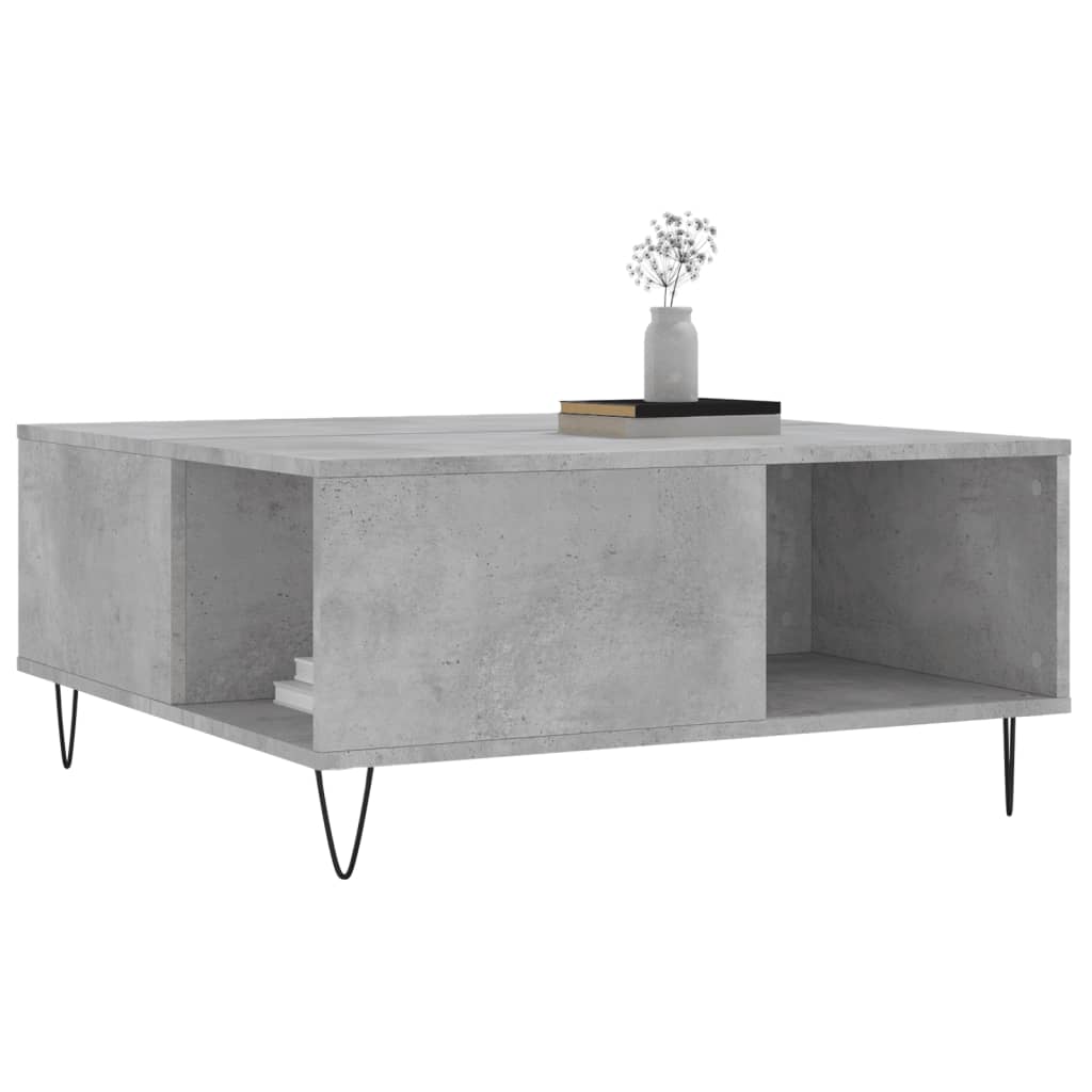 80x80x36.5 cm gray wood center table