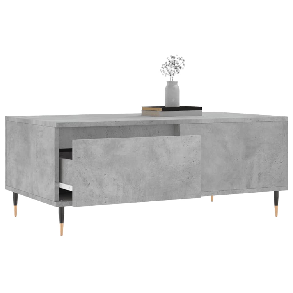 Gray wood center table 90x50x36.5 cm