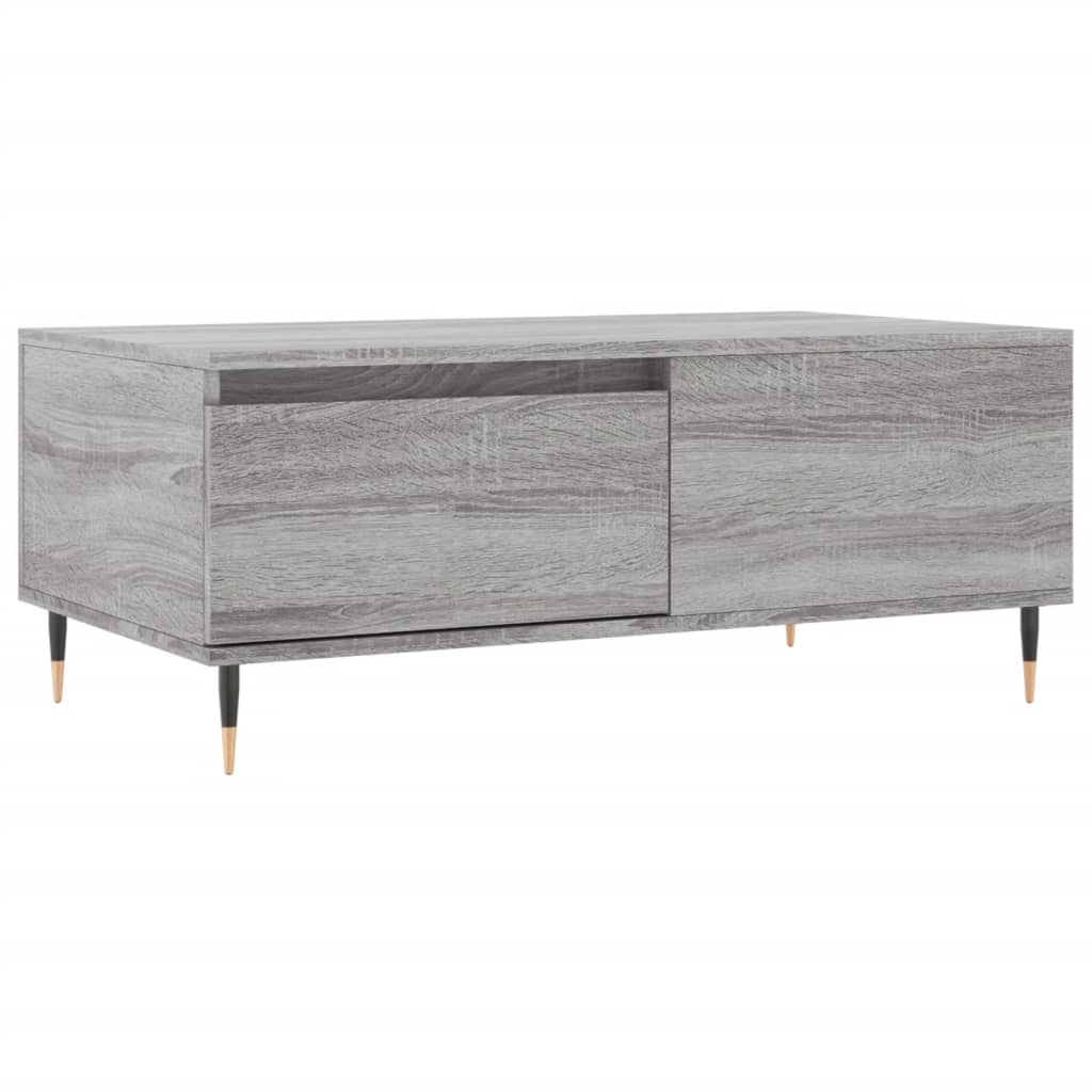 Mesa de centro madera contrachapada gris Sonoma 90x50x36,5 cm V2458 Vetonek