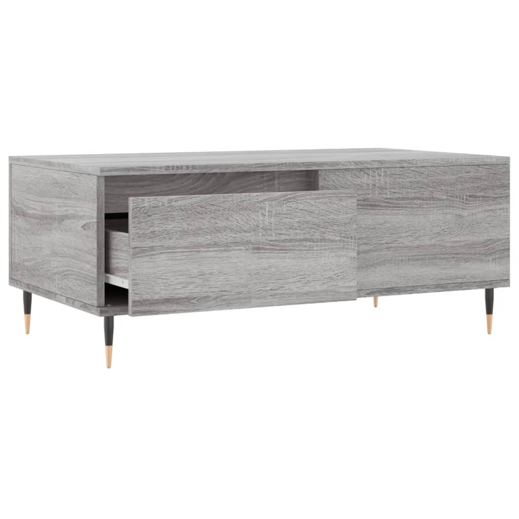 Mesa de centro madera contrachapada gris Sonoma 90x50x36,5 cm V2458 Vetonek