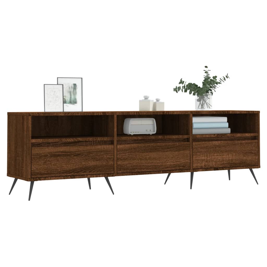 Brown oak plywood TV cabinet 150x30x44.5 cm V4865 Vetonek
