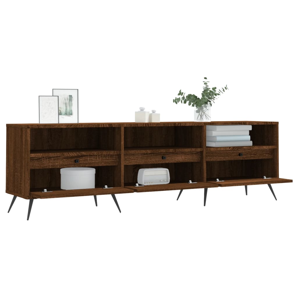 Brown oak plywood TV cabinet 150x30x44.5 cm V4865 Vetonek