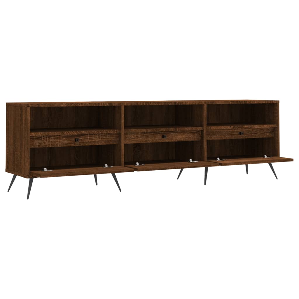 Brown oak plywood TV cabinet 150x30x44.5 cm V4865 Vetonek